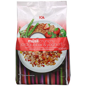 临期低价# ICA 草莓酸奶燕麦片 500g*2袋    45元（65-15）