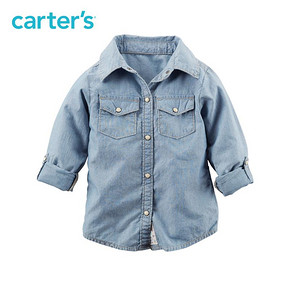 Carter's 1件式牛仔蓝长袖衬衫 84元包邮