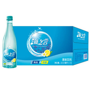 海之言 地中海海盐+柠檬饮品 500ml*15瓶*2 61.9元(123.8,2件5折)