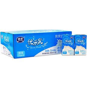 银桥 优乐乳 原味牛奶饮品 250ml*15盒 16.5元