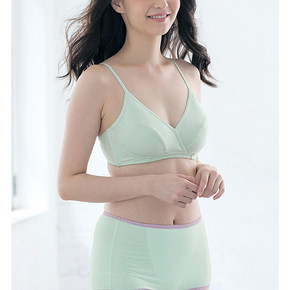 双11提前加购# 千趣会 孕产妇产前后十字交叉领哺乳内衣 54元
