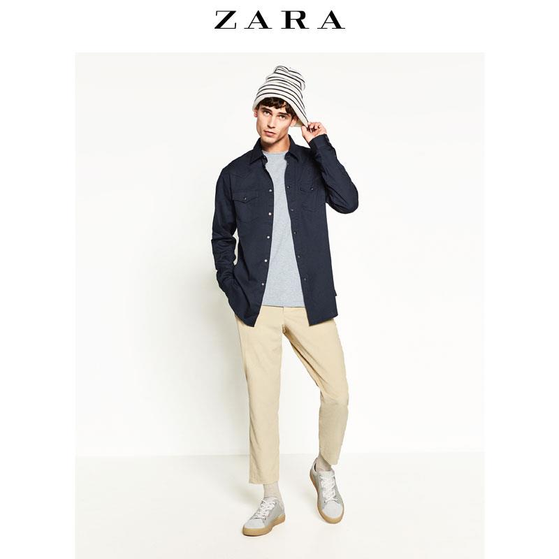 zara 男裝抵肩設計襯衫